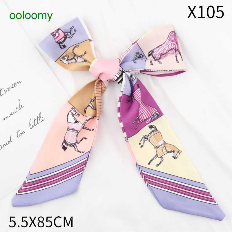 

Hemres Designer Cravat Twill Warhorse Small Scarf Women Spring and Summer Thin Narrow Ribbon Hair Band Tie Bundle Decoration Bowknot Long Neckband OTZZ