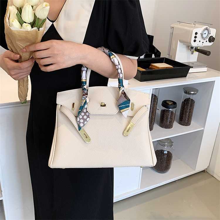 

TopNew Totes Bags H erms Designer Bags Large Capacity Bag for Women 2023 Summer New Style Temperament Versatile Women Handbag Shoulder Bag Messenger Bag for Women, White12