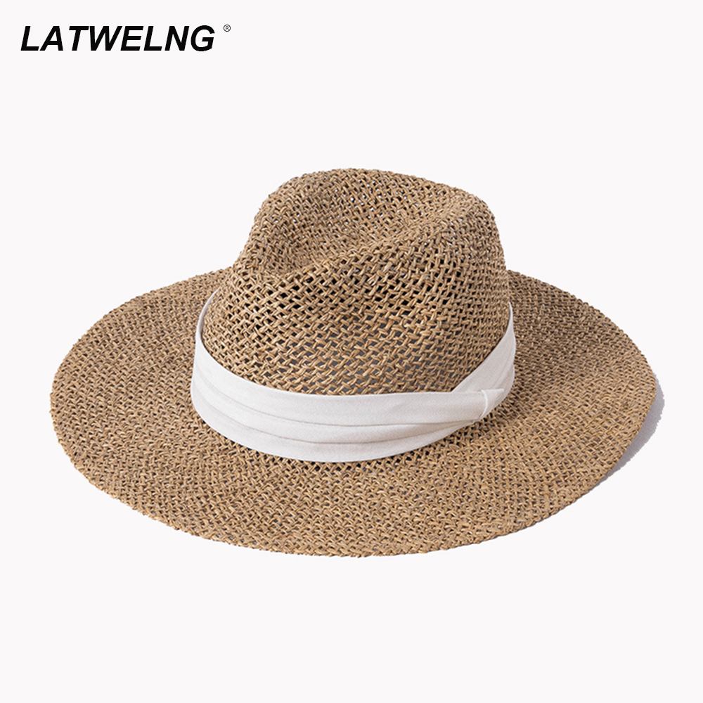 

Stingy Brim Hats Fashion Hollow Straw For Women Summer Sun Beach Protection Ladies Party Wholesale 230508, White