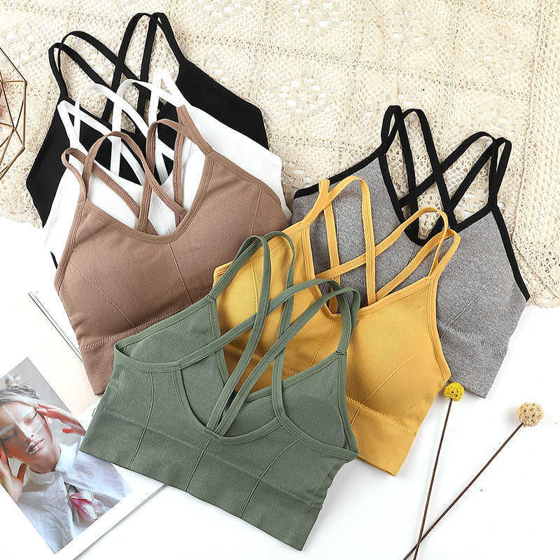 

Women's Bra Women lette Top Push Up Sports Female Straps ssiere Tube Seamless Crop Tank Tops Active Yoga Sportswear