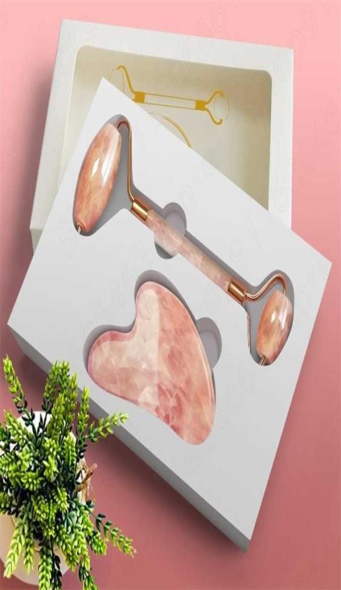 

Gua Sha Gouache Scraper Massager For Face Roller Jade sha Rose Quartz Natural Stone Beauty Skin Care Massage 2201256078580