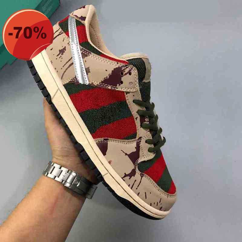 

NEW 2023 Pro Freddy Krueger dunks with boxes runong shoes Degrees Mesh Green Men Women Running Shoes Cement Black Grey Red Fire Designer Sport Trainers Sneakers, #01