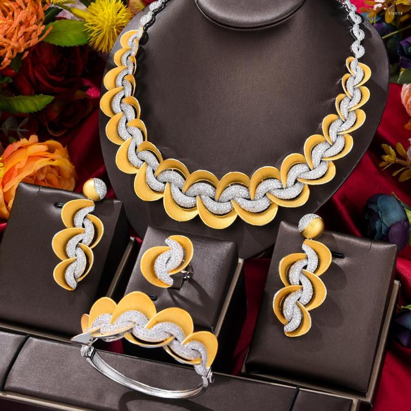 

Necklace Earrings Set Kellybola African Dubai Jewelry Nigerian Ring Bangle Women Bridal Wedding Party Accessories, Picture shown