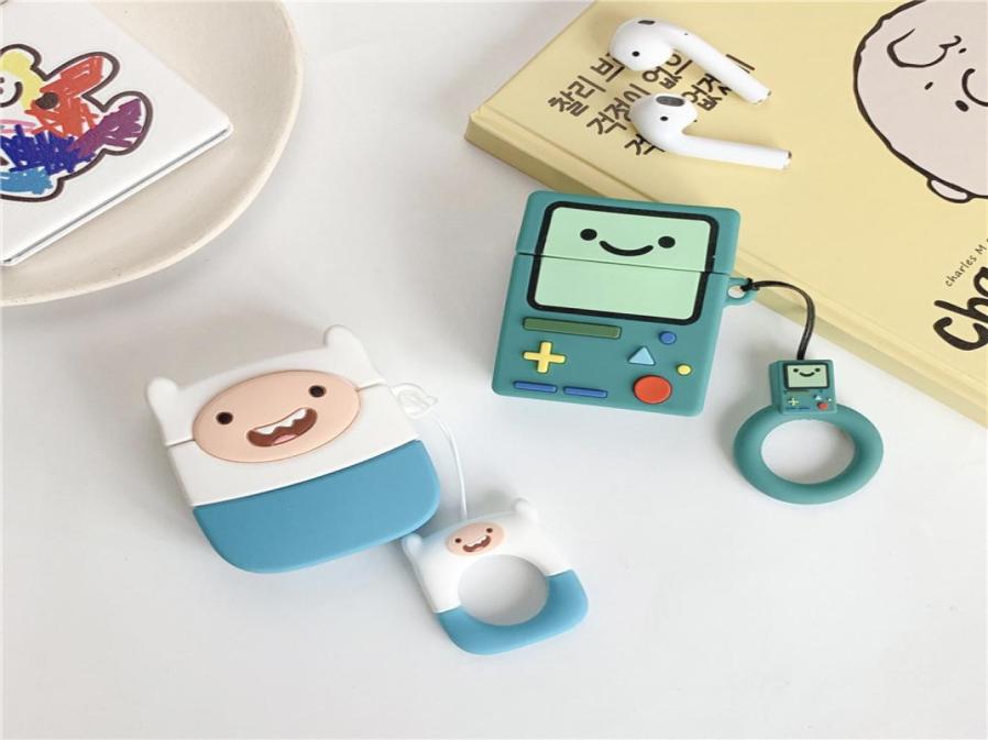 

Finn Jake BMO Cartoon Bluetooth Earphone Case for Airpods 1 2 3 Cute Protective Cover airpods pro Accessories with Keychain2849145