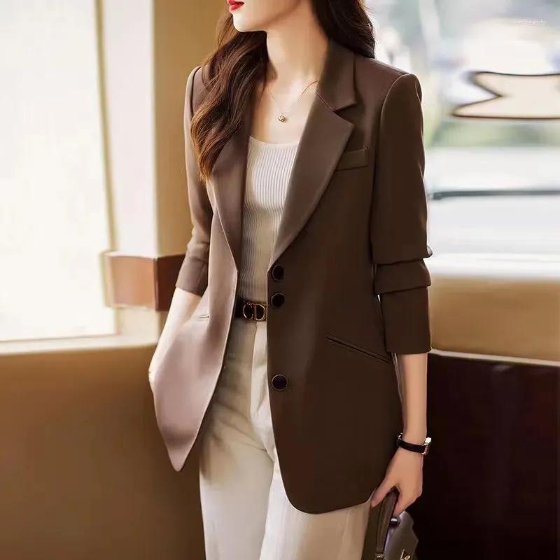 

Women' Suits Women Small Blazer Trend Top High-Grade Pink Suit Jacket Female Spring Autumn 2023 Coat Temperament Casual Overwear, Black