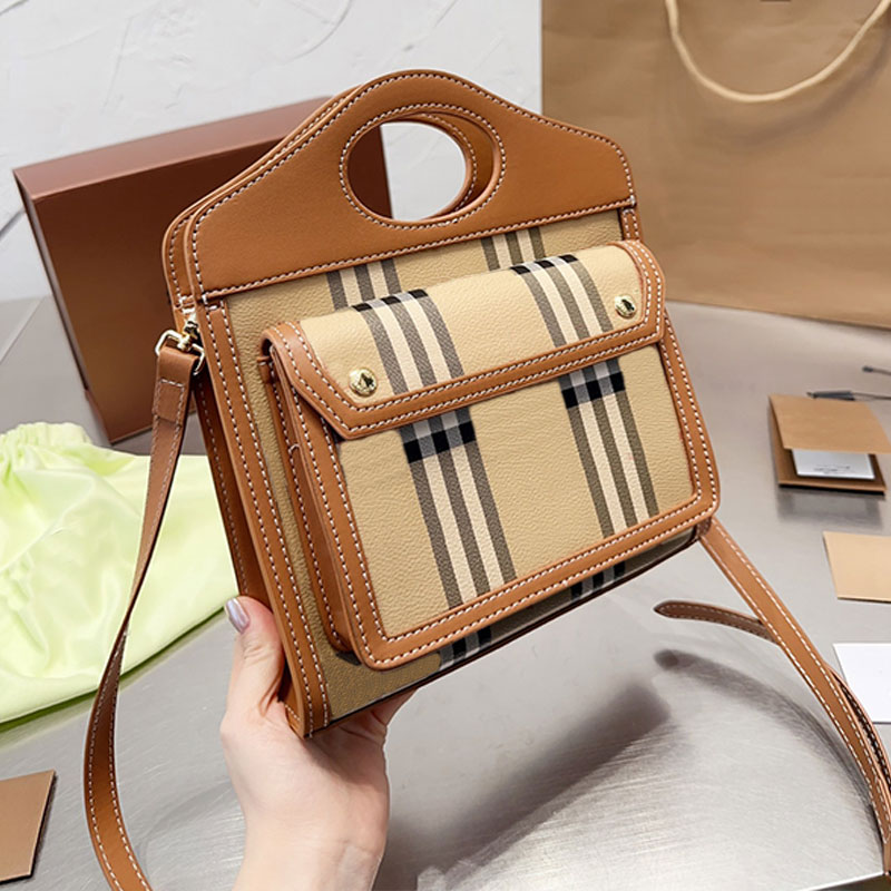 

Stripe Messenger Handbags Canvas Crossbody Bag Fashion Women Shoulder Bags Metal Hardware Interior Zipper Pocket Cowhide Tote Purse Removable Strap Purse, Khaki