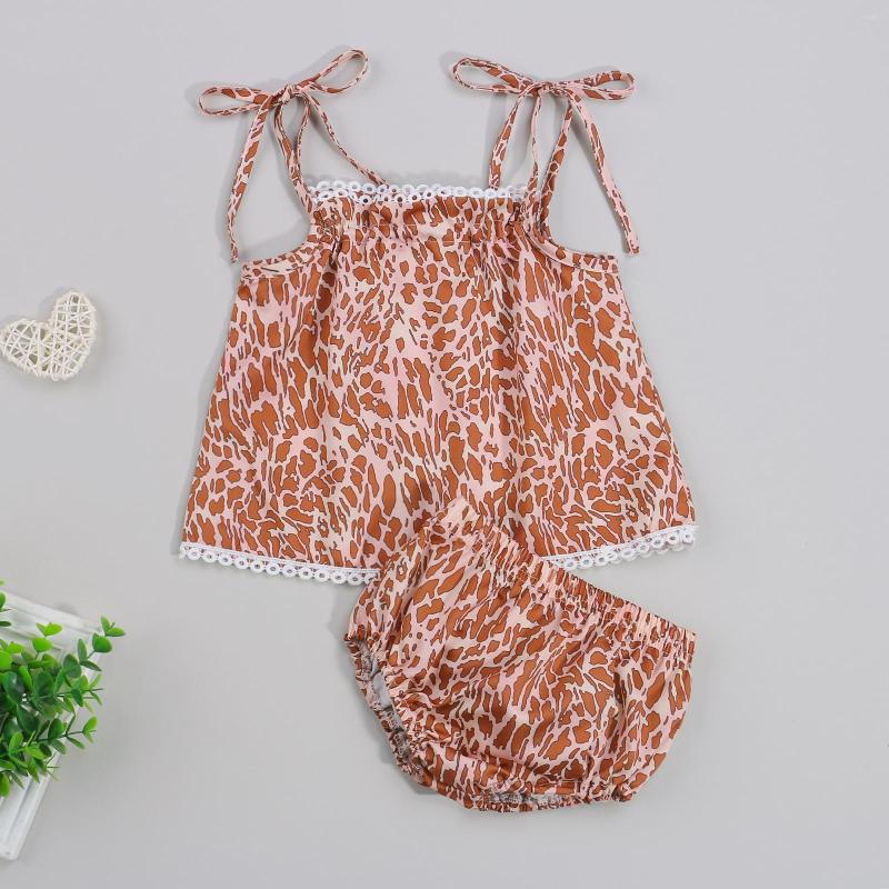 

Clothing Sets FOCUSNORM 0-24M 3pcs Baby Girls Clothes Leopard Printed Strap Sleeveless Belt Vest Tops Shorts, Picture shown