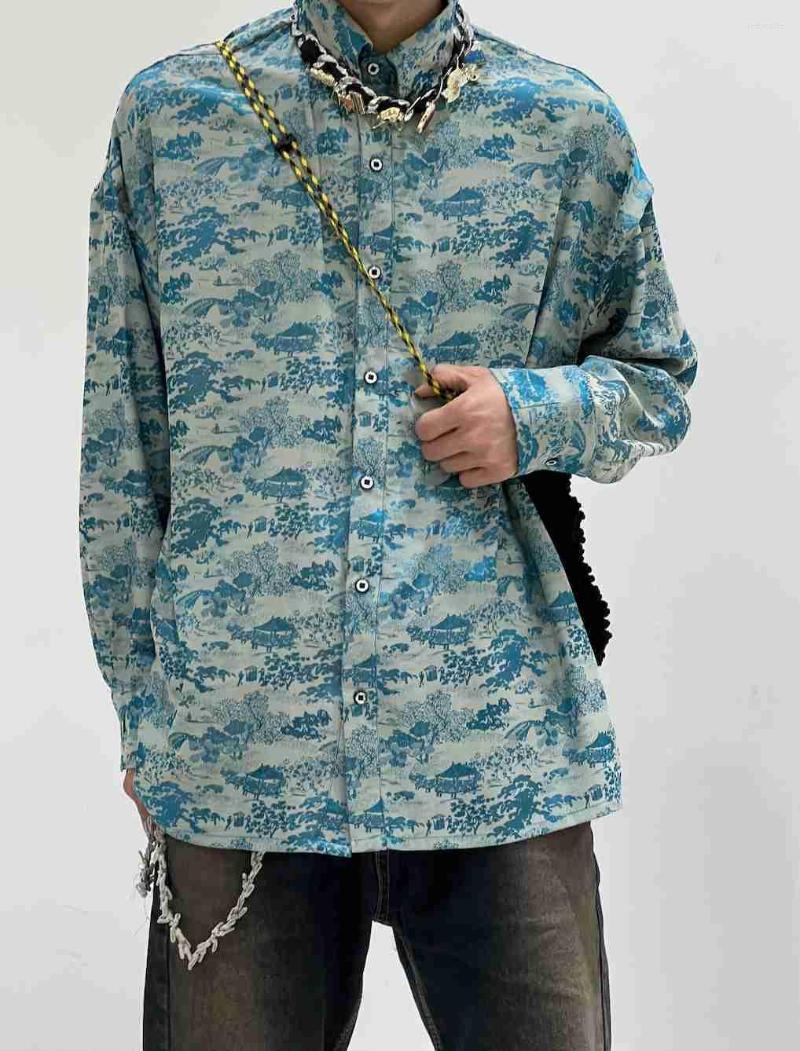 

Men's Casual Shirts Fashion Men's Q04582 Shirt 2023 Luxury Circus Party Style Design Famous European Brand Wear, Picture shown