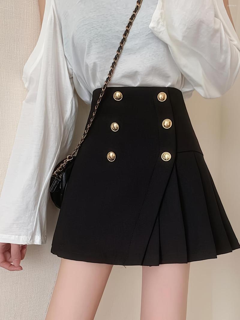 

Skirts Plus Size Black Pleated Skirt Women's Spring And Summer High Waist Short