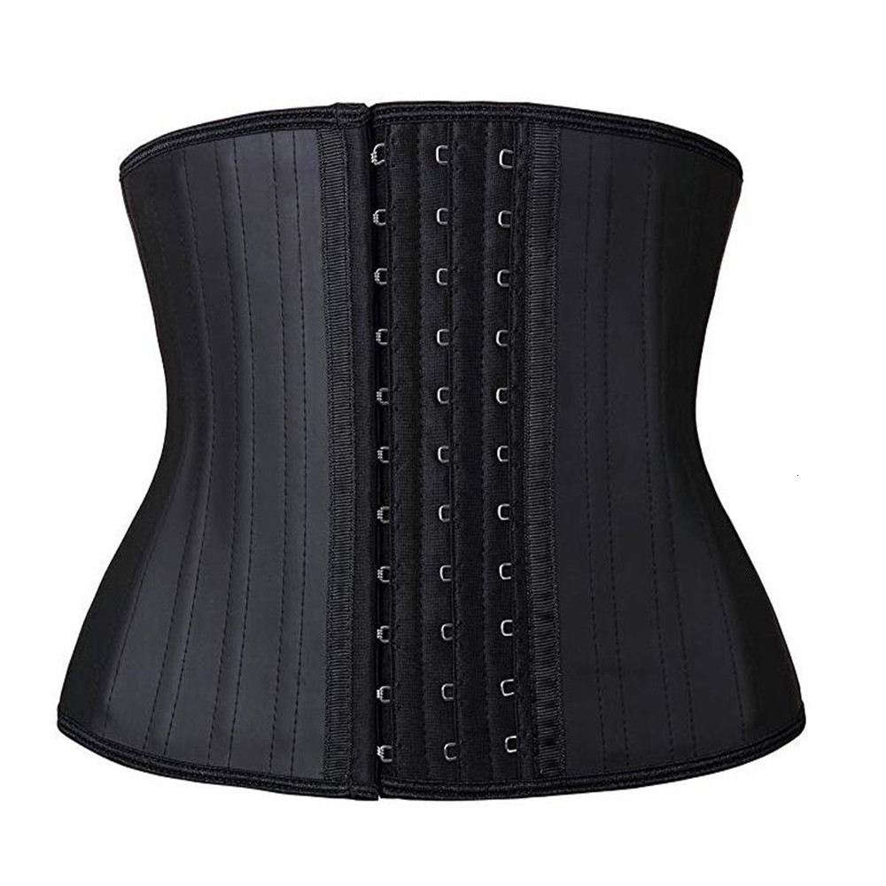 

Women' Shapers 25 Steel Boned Latex Corset Women Waist Control Corset Bustier Underbust Latex Waist Trainer Corset Slimming Shaper Belt 230509, 8112 blk 4 bone
