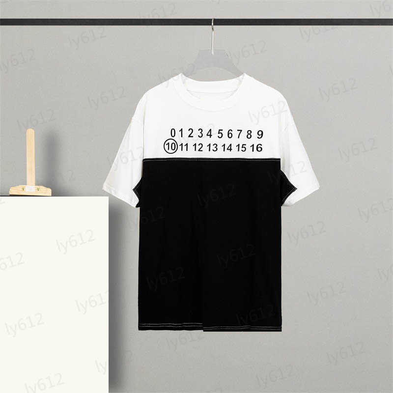 

Fashion Designer Mens T Shirts Spring Summer Classic Loose Luxury Digital Size Chart Printed Panel Pullover Cotton Round Neck Short Sleeve Male Tops Clothes, 20