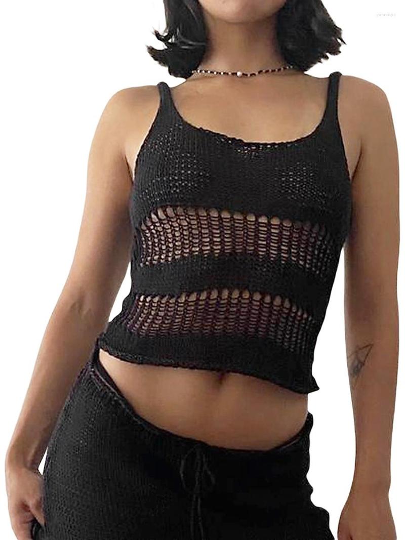 

Women' Tanks Y2k Knit Cami Top E Girl Spaghetti Strap Crop Tank 2000s Aesthetic Sleeveless Camisole Summer Streetwear