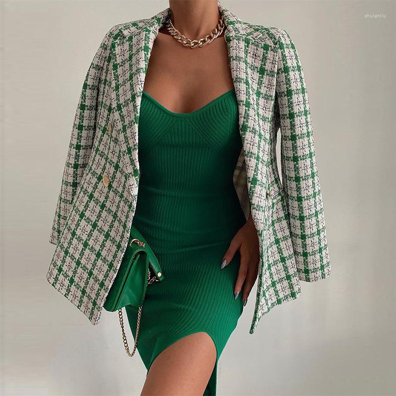 

Casual Dresses 2023 Summer Green Midi Bodycon Dress Knitted Sleeveless Backless Black Y2K Off Shoulder Party