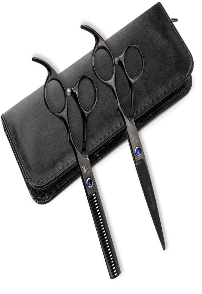 

2pcsset Professional 6 Inch Hair Cutting Scissor Leather Bag Stainless Steel Barber Salon Thinning Tools for Hairdressing3871587