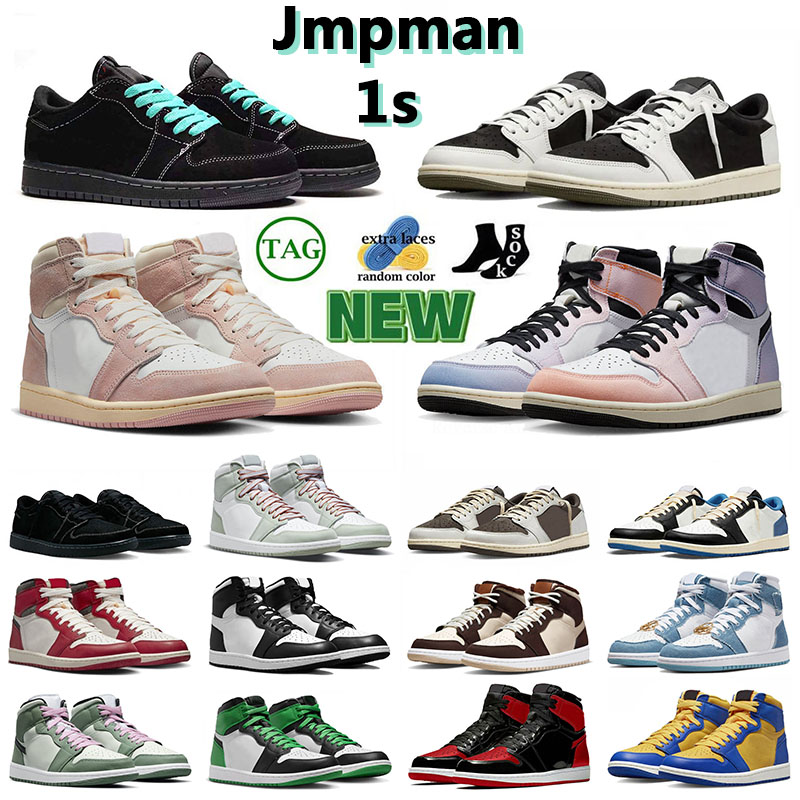 

outdoor mens womens basketball shoe 1 1s Washed Pink Tiffany Reverse Laney Skyline Shadow Washed Black Mid Carbon Fiber True Blue trainers big size:36-47, 36-47 x fragment