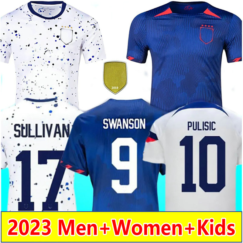 

2023 PULISIC Soccer Jerseys REYNA AARONSON WEAH ACOSTA McKENNIE 23 24 maillot de futol FERREIRA DEST MORGAN ADAMS Us A Football shirt RAPINOE DUNN men women kids set, Women 23-24 away