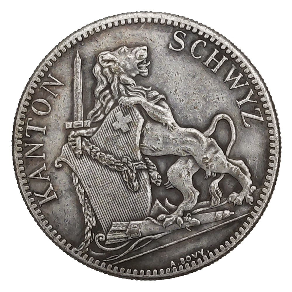 

Switzerland 5 Franken Shooting Festival 1867 Silver plated Copy Coins