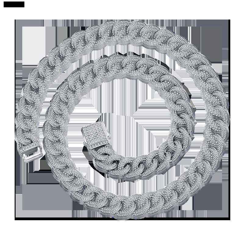

Men's Thick Chain Miami Cuban Chain Cool Ice Out Diamond Necklace Hip Hop Jewelry