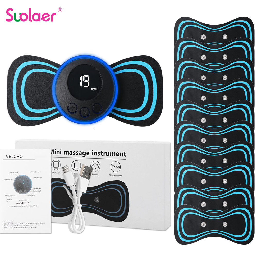 

Other Massage Items Portable Electric Neck r with 11pcs pads EMS Cervical Vertebra Patch for Muscle Pain Relief Shoulder Relaxation 230508