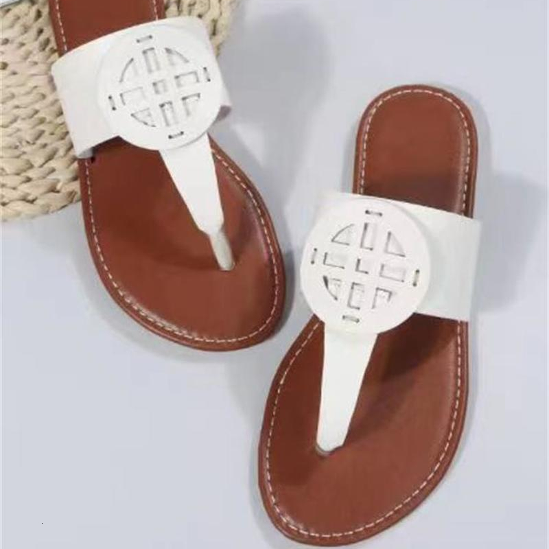 

Slippers Pmwrun Large Size European and American Summer Fashion All-match Comfortable Flip-flops Flat Casual Women's Outer Wear Slippers 230509, White