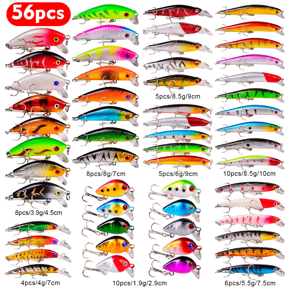 

Baits Lures 1Set Almighty Mixed Fishing Lure Bait Set Wobbler Crankbaits Swimbait Minnow Hard Spiners Carp Tackle 230509