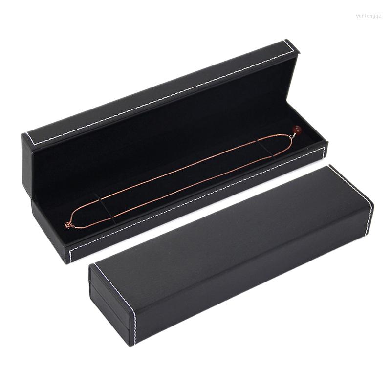 

Jewelry Pouches Fashion Cool Black Package Boxes Necklace Bracelet Display Gift Box Packaging Organizer