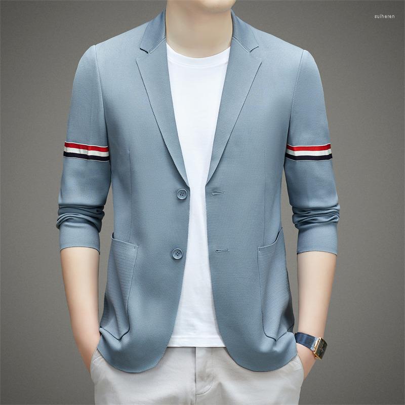 

Men's Suits Summer Spring Men's Casual Slim Fit For Blazer 2023 Arrival Men Business Single Breasted Thin Fashion Trend Suit Jackets, Black