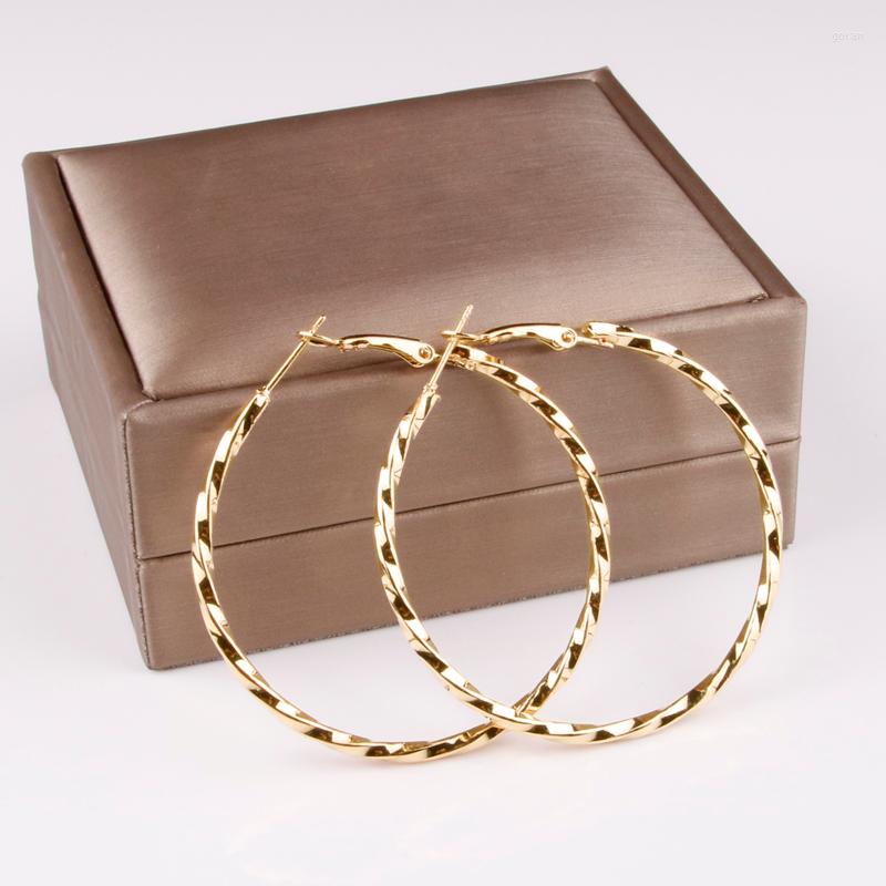 

Hoop Earrings Hgflyxu Classic My Orders Cute Teacher Gold Color Circle Big Ear Jewelry Accessories Wholesale