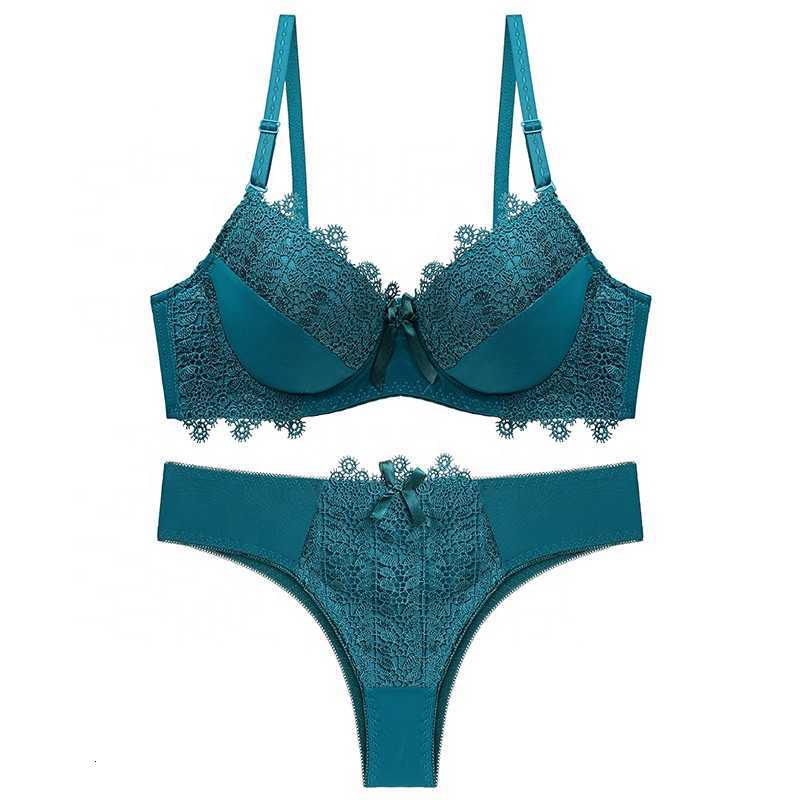 

Women's Bra Hot Customized Factory Wholesale Panty Set Lace Flower Fashion Sexy Underwear Women and Western, Red