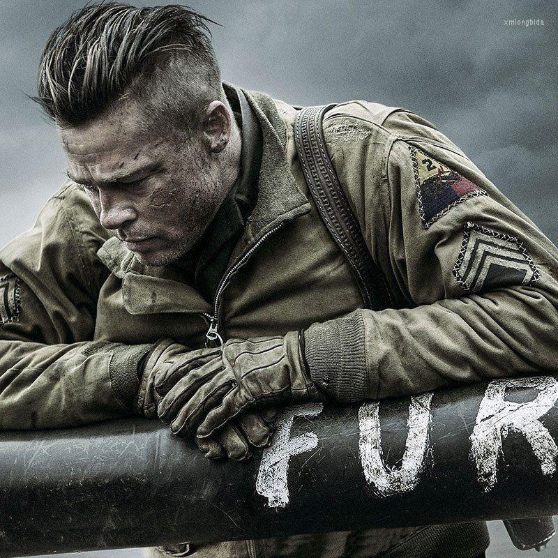 

Men's Jackets 2023 Fury Tough Guy Coat Tank Suit World War II US Army Retro Uniform Jacket Flying Tooling AK Officer, Camouflage yellow