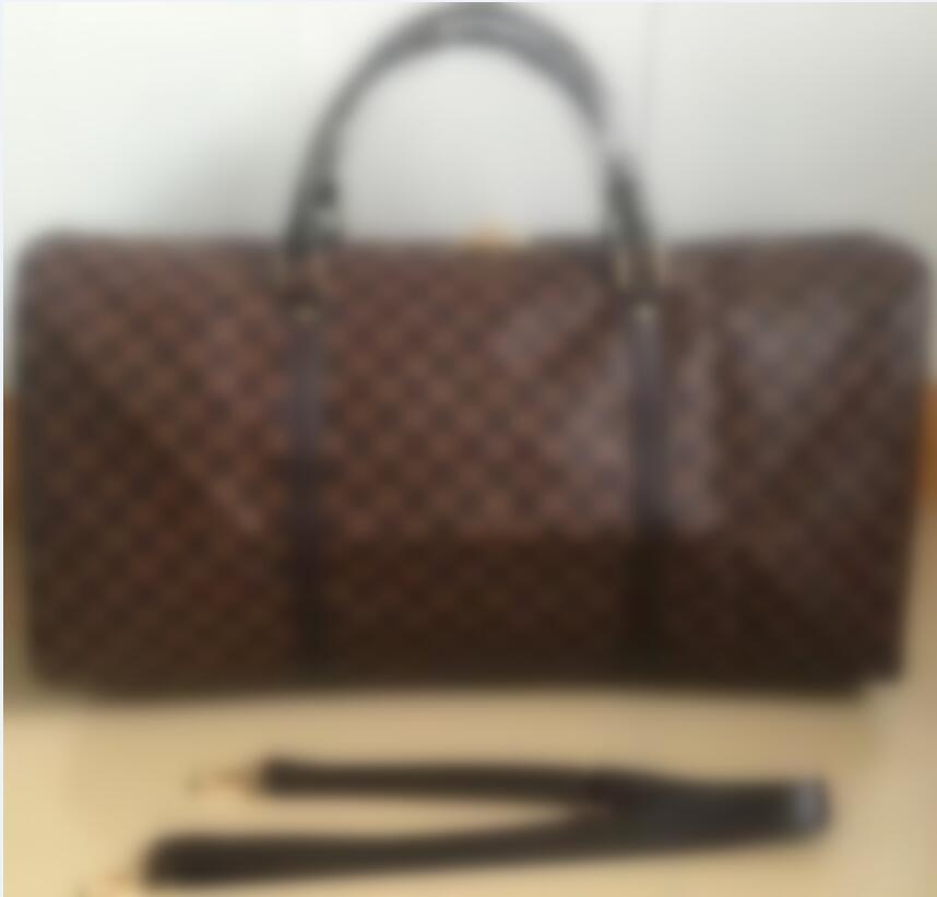 

Luxury designer duffle bag men travel bags hand luggage pu leather handbags large cross body totes 55cm 008, Same as picture