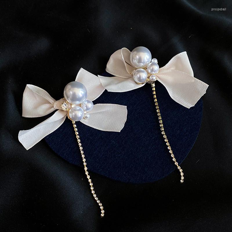 

Dangle Earrings Women 2023 Trendy Simulation Pearl Long Bridal Woman Luxury Korean Style Tassel Brides Jewery Accessories Gift