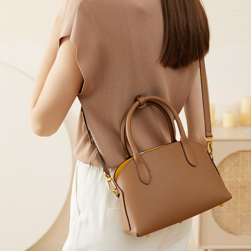 

Evening Bags Women's Genuine Leather Handbag Crossbody Shoulder Bag Commuter Texture Cowhide Shell For Women Ladies Female Design, Khaki