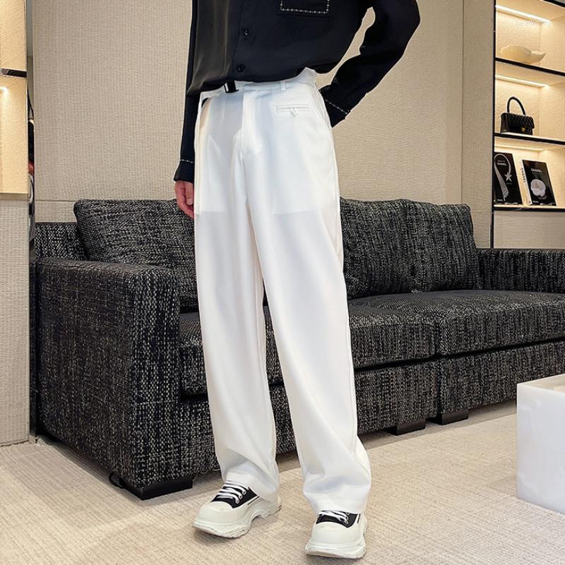 

Men's Pants Men's Suit Straight Leg Spring And Autumn Korean Version Of Japanese Solid Color Simple Casual Large Size Trousers, Black