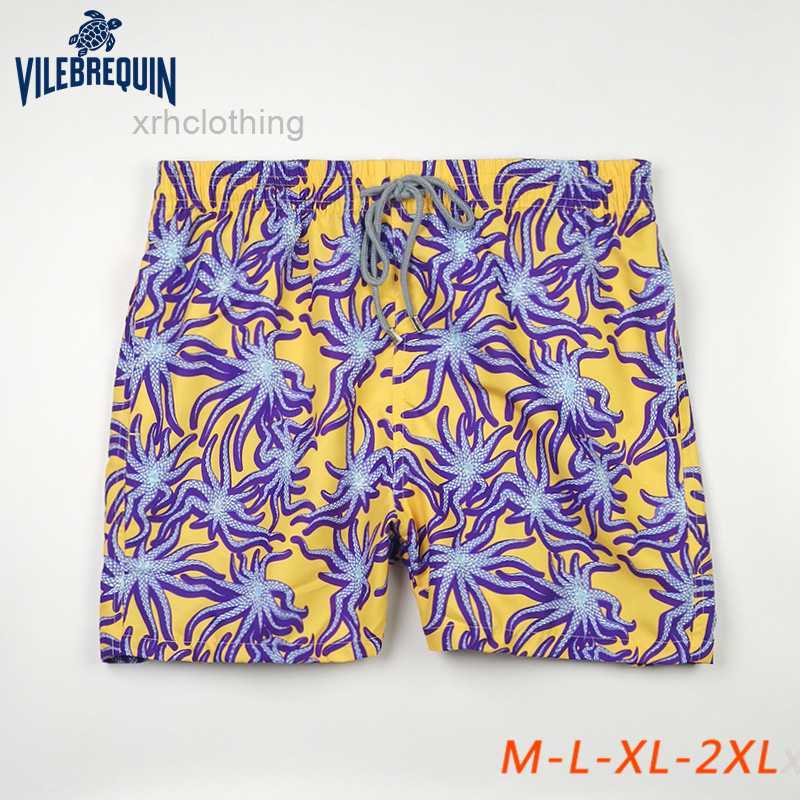

Men's Printed Turtle Summer Beach Pants Vilebrequin Shorts Surfing Short 4 30WV{category}, Vq318 green