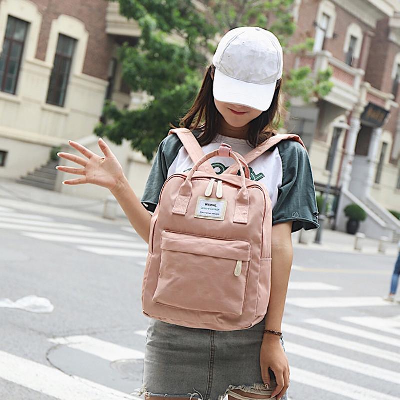 

Backpack Travel Canvas Women Leisure School Bag Tote For Teen Girl Shoulder 2023 Arrival #jsw, Pink