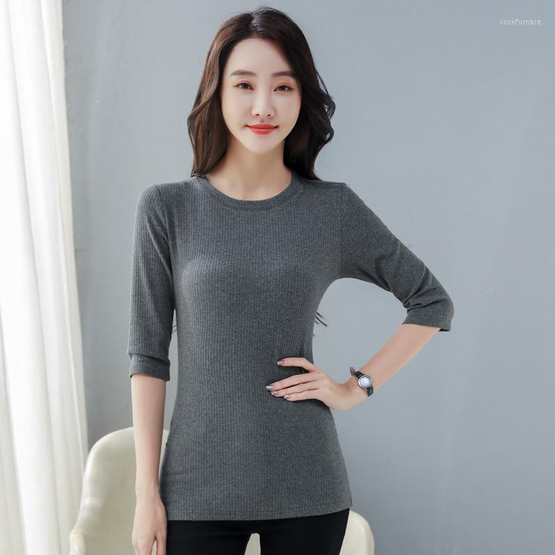 

Women' T Shirts Tee Shirt Femme Cotton Tshirt Women O-Neck Slim Basic T-Shirts Casual Elastic Womens Tops Spring 2023 Clothes Camisetas De, Black
