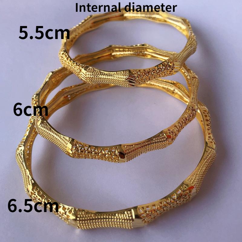 

Bangle Personality Design Slub Geometric Bracelet Fashion Ladies Luxury Gold Plated Suitable For Wedding Jewelry