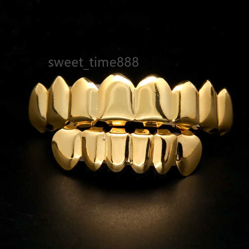 

Custom Fashion Hip Hop Solids Grills 10K 14K 18K Gold Bling Sun Cut Letter Open Face Teeth Grillz For Women