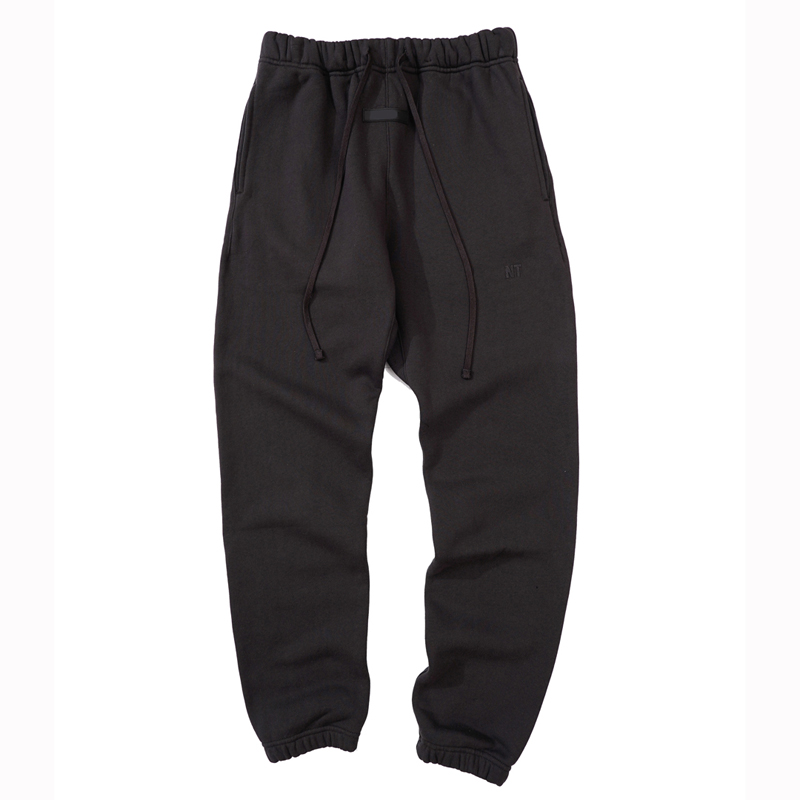 

22fw Autumn Winter USA 8th Flocking Print Logo Pants Trousers Casual Men Women Fleece String Joggers Sweatpants Coral Colors, Apricot