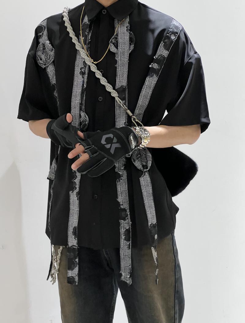 

Men's Casual Shirts Q04782 Fashion Men's 2023 Runway Luxury European Design Party Style Clothing, Picture shown