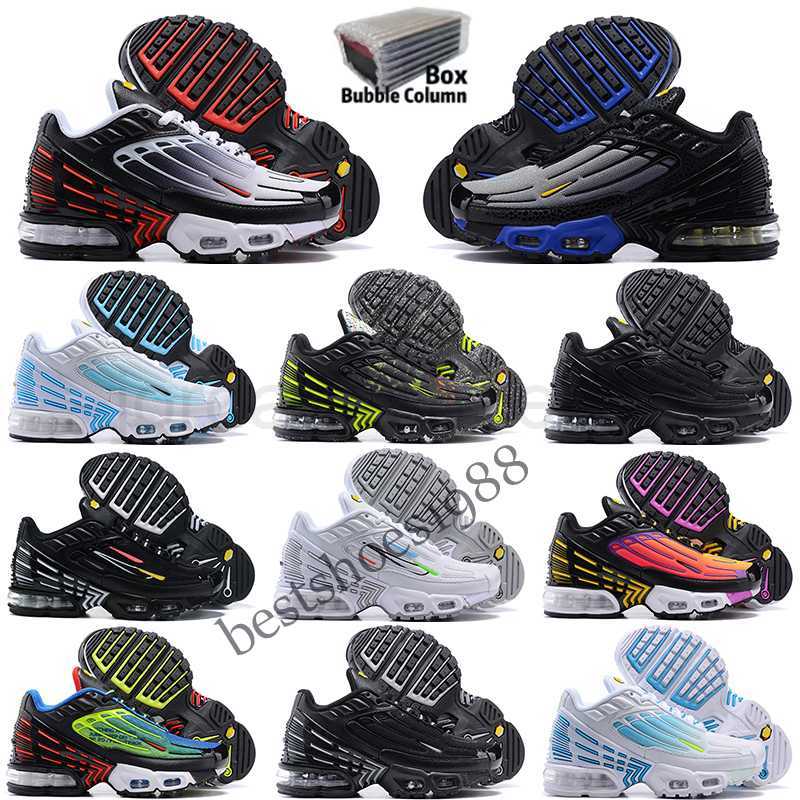 

tn plus 3 running shoes kids trainers chaussures Triple Black Laser Blue Bred Hyper Violet Silver Red Smoke Grey outdoor sports sneakers 2.5, Color 9