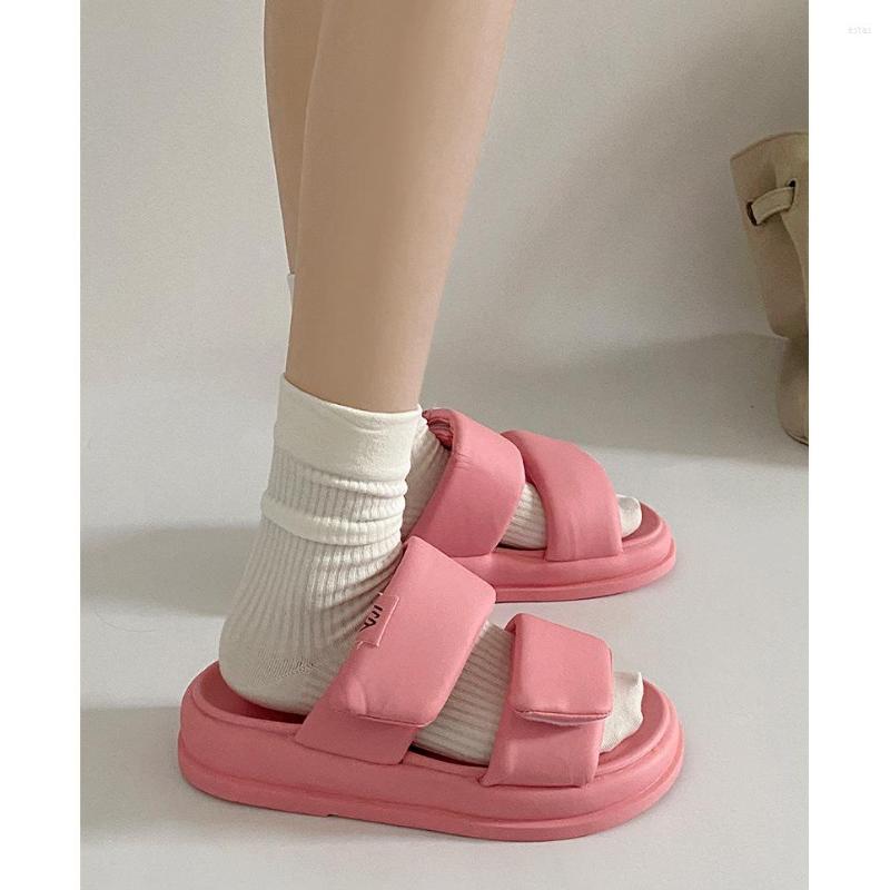 

Sandals Thick-soled Slippers Women Wear 2023 Niche High-grade Non-slip In Summer., Beige