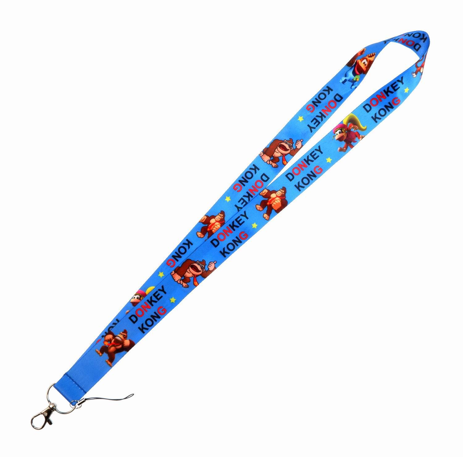 Designer Keychain Cartoon donkey kong Lanyards children Cool Neck Strap Mobile Phone Keys ID Card Holder Lanyard For Keys DIY Hanging Rope Lanyar-image-864232574