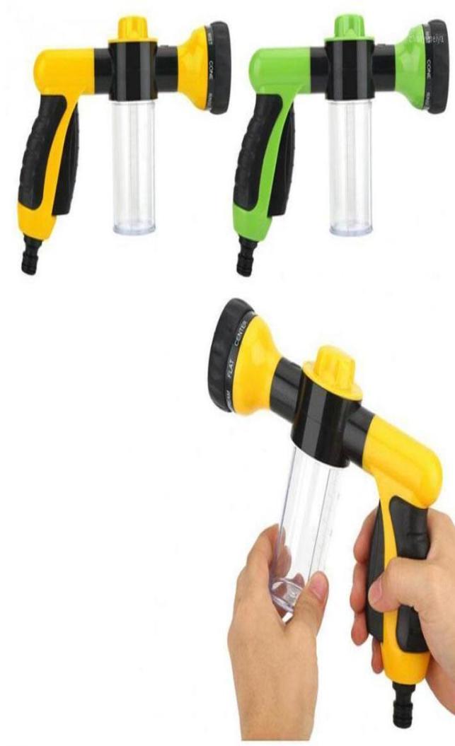 

Garden Hoses Multifunction 8 In 1 Jet Spray Gun Soap Dispenser Hose Nozzle High Pressure Car Wash Cleaning Tool Watering8340057, Yellow