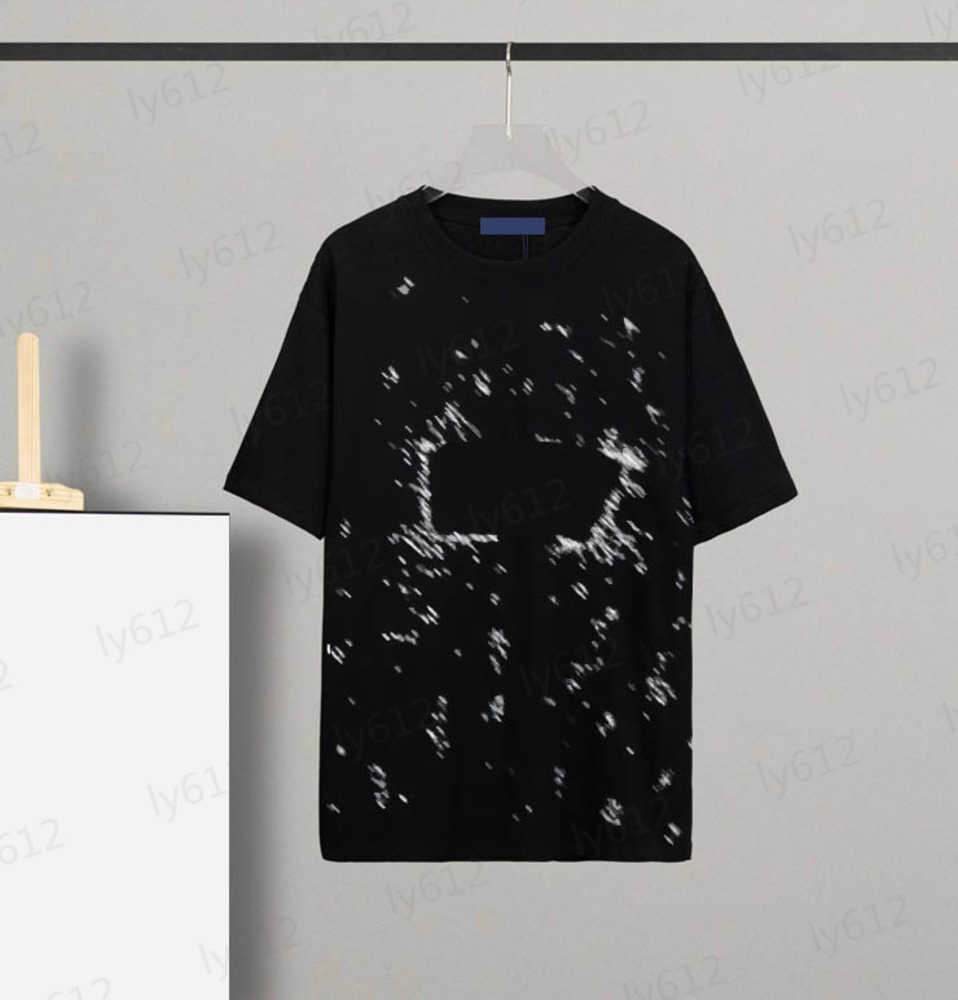 

Black Designer Mens T Shirts Spring Summer Luxury Trend Brand Letter Pattern Logo Embroidered Printed Double Yarn Pure Cotton T-shirt Male Clothes Tops 0206, 11