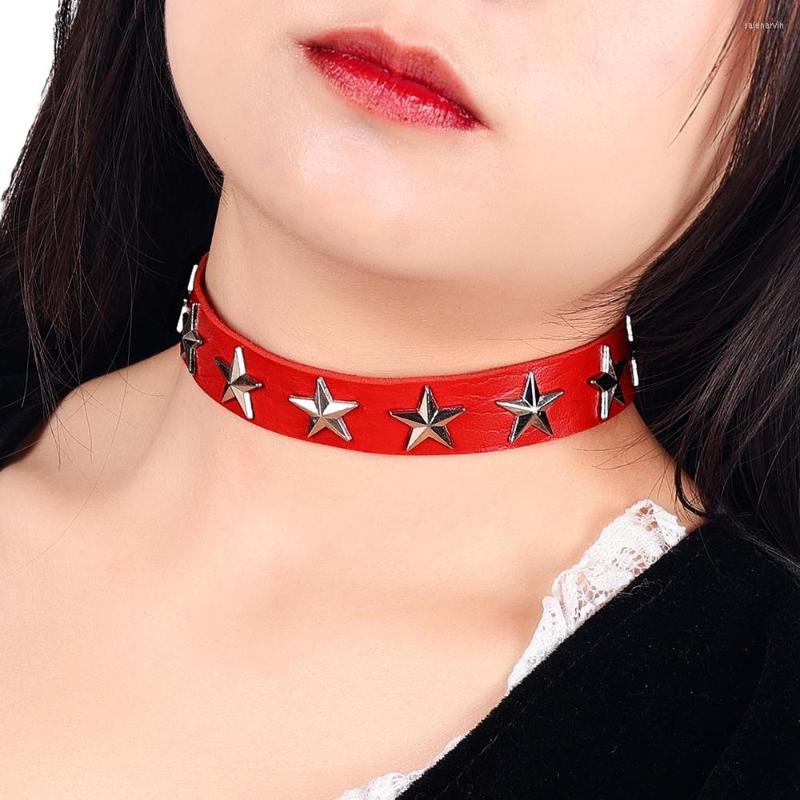 

Chains Women Choker Pendant Jewelry Gothic Halloween Birthday Party Gift Punk Style Necklace Round Spike Collar