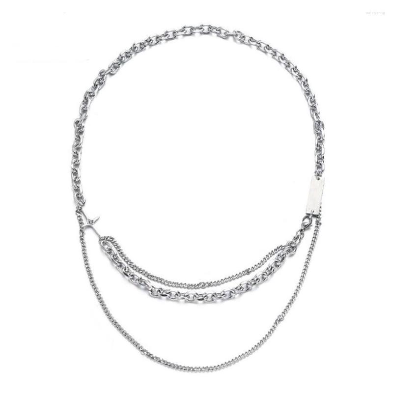 

Chains Stainless Steel Hip Hop Splicing Cross Zircon Stone Pendant Necklace Jewelry Gift For Him