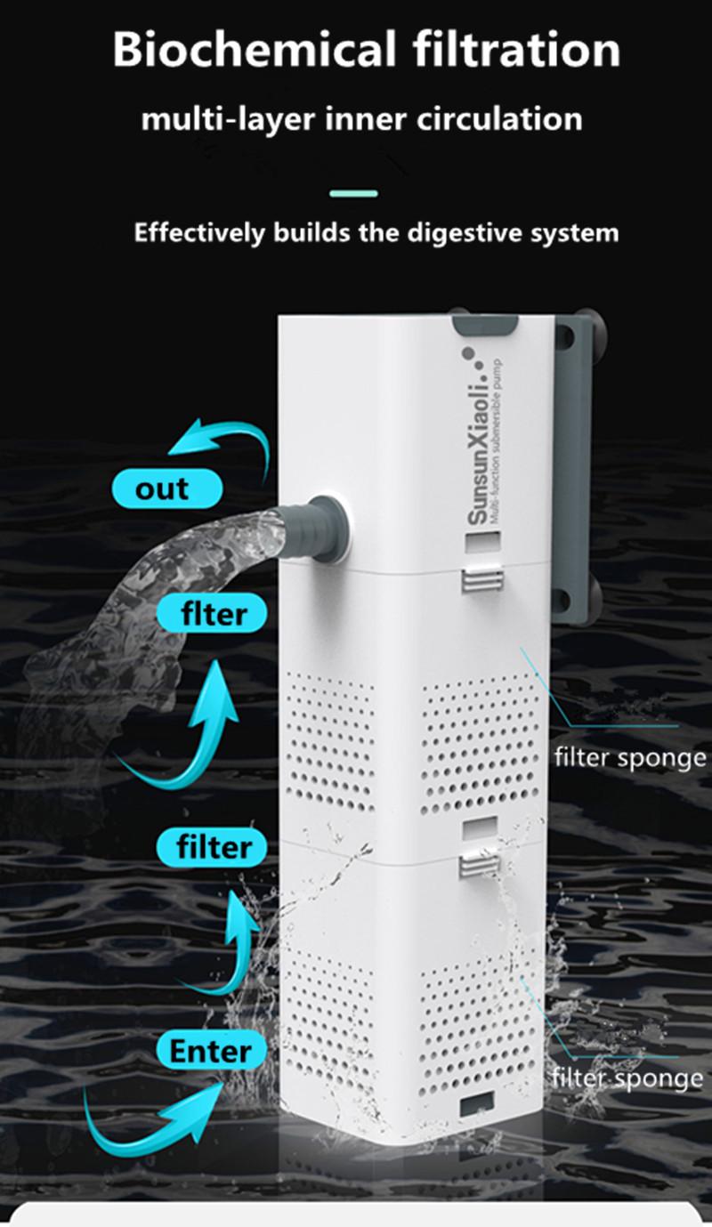

Heating SUNSUN 3 in 1 Filter for Aquarium Fish Tank Filter Mini Fish Tank Filter Aquarium Oxygen Submersible Water Purifier