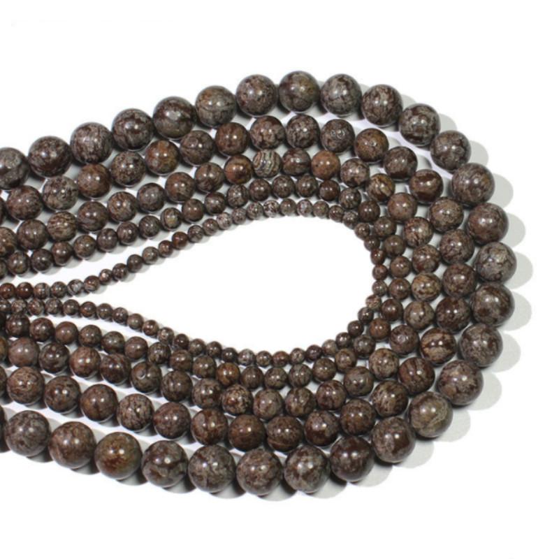 

Beads Other Natural Stone Round Coffee Jasper Bead For Making Jewelry 6 8 10mmOther